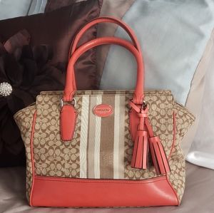 COACH - Legacy Signature Stripe Candace Carryall